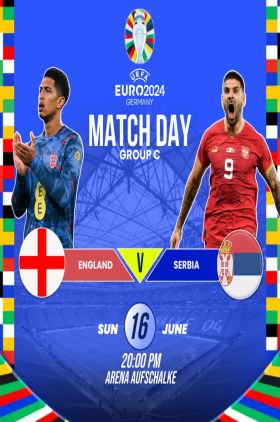 2024 UEFA European Football Championship Group C: Serbia vs England