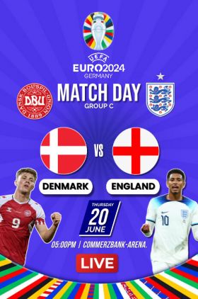 2024 UEFA European Football Championship Group C: Denmark vs England